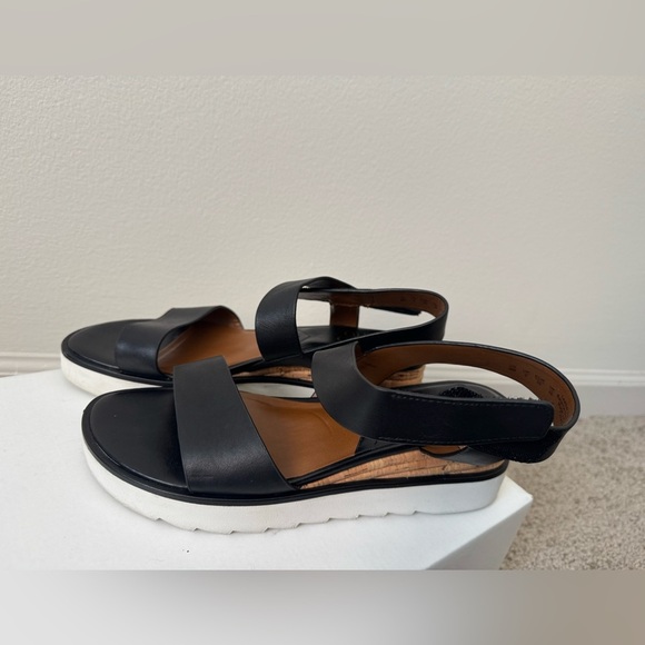 Franco Sarto Chiara Platform Black and white Sandals Size 9 - Picture 4 of 9